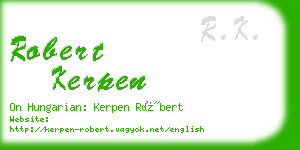 robert kerpen business card